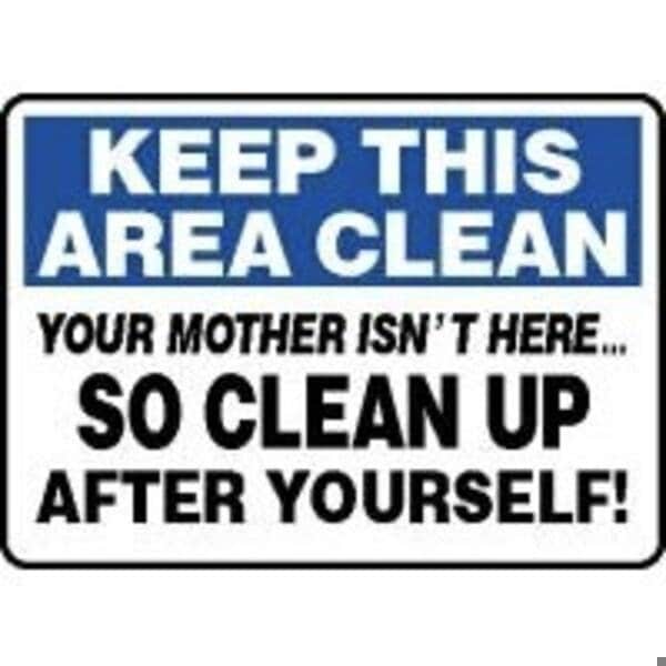 Accuform Help Keep This Place Clean, Aluma-Lite, 14 in x 10 in MHSK515XL - main